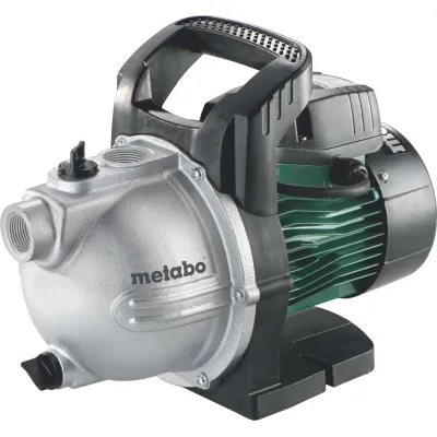 Metabo Gartenpumpe P 4000 G | 1100W | 4000 l/h | max. 46 m Förderhöhe | Edelstahlwelle | Grundwasserpumpe | grün
