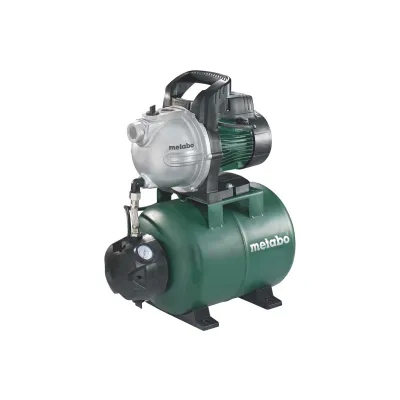 Metabo Hauswasserwerk HWW 4000/25 G | 1100W | 4000 l/h | 24L Stahlkessel | Edelstahlwelle | selbstansaugend