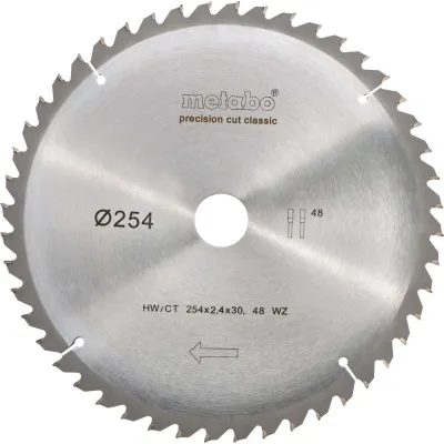 Metabo Kreissägeblatt HW/CT 254 x 30 mm, 48 WZ 628061000