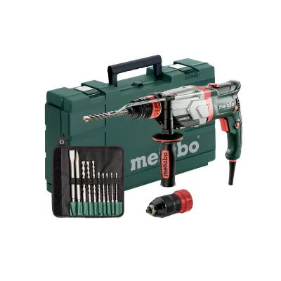 Metabo Multihammer UHEV 2860-2 Quick Set | 1100W | SDS-plus | 3,4J | inkl. 10tlg. Bohrer-Set | metaBOX