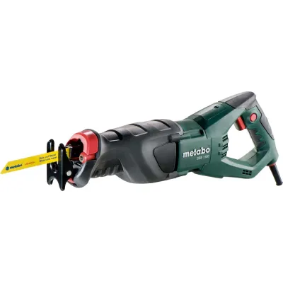 Metabo Säbelsäge SSE 1100 | 606177500 | 1100 Watt | Quick-Sägeblattwechsel | Softgrip | inkl. Koffer | grün