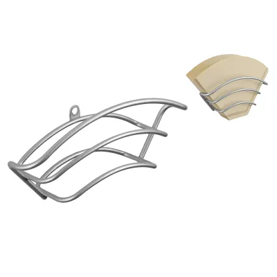 Metaltex Kaffeefilterhalter 256412 | Wandmontage | Epoxy-beschichteter Draht | 16,5x16x5,2 cm | silber