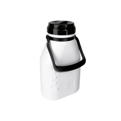 Metrox Milchkanne 23540s | 2 Liter Kunststoffkanne mit Schraubdeckel & Doppeldichtung | Auslaufsicher | Weiß