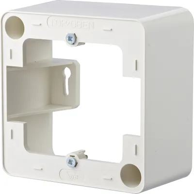 METZ CONNECT Aufputzrahmen 130829-4302-I | 1-fach | 85x85x43 mm | Thermoplast | Abdeckrahmen | reinweiß RAL 9010