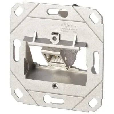 METZ CONNECT Anschlussdose Cat6A 1 Port RJ45 UP0 | geschirmt | Kanaleinbau | IDC | schräger Auslass | Staubschutz