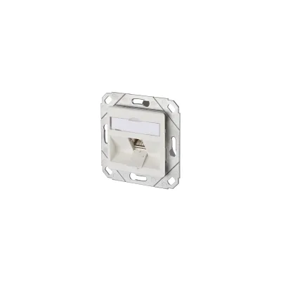 METZ CONNECT Anschlussdose RJ45 Cat6A 130B12D11102-E | 1 Port | Unterputz | geschirmt | IDC | reinweiß RAL9010