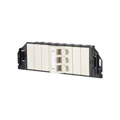 METZ CONNECT Unterflur-Anschlussdose 130B11S30301-E | Cat6A 3xRJ45 Modul | Bodentank geeignet | geschirmt | perlweiß