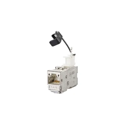 METZ CONNECT Modular-Buchse 130B13-E | Cat6A RJ45 Jack | 90° Kabelzuführung | geschirmt | Zinkdruckguss | Silber