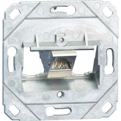 Metz Connect Anschlussdose C6Amodul UP0 | RJ45 Cat 6A | Unterputz | 1 Port | geschirmt | schräger Auslass | 69,9x69,9mm