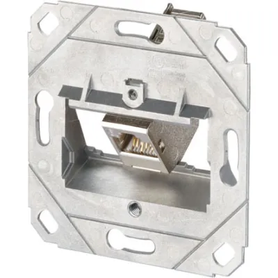 METZ CONNECT Anschlussdose Cat.6A TN E-DATmod-1Up0 | 1x RJ45 | Unterputz | geschirmt | IDC-Schneidklemme | IP20 | schräg