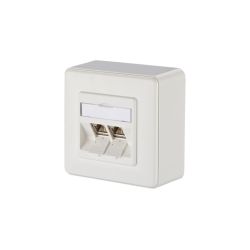 METZ CONN. Anschlussdose, Cat.6A 2xRJ45, TN E-DATmod-2AP-rws