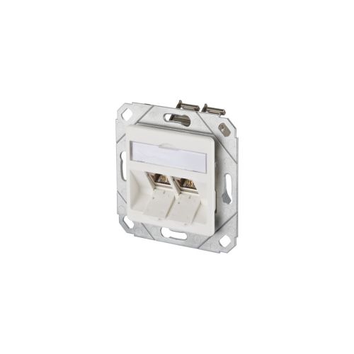 Bild: METZ CONN. Anschlussdose, Cat.6A 2xRJ45 TN E-DATmod-2Upk-rws