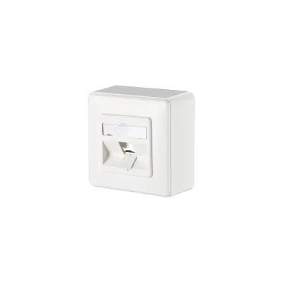 METZ CONNECT Modul Anschlussdose 1309140002-E | Aufputz | 1 Port | RJ45 8(8) | Staubschutz | reinweiß RAL 9010