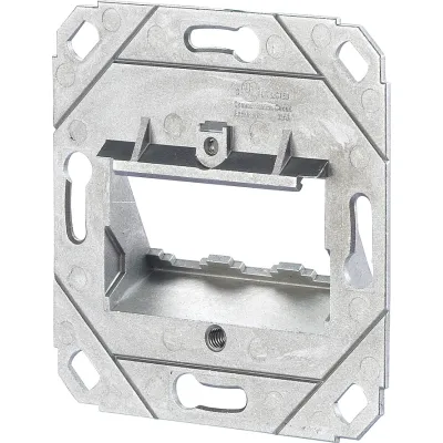 METZ CONNECT Anschlussdose modular 1309141200-E | RJ45 Modulaufnahme | 3 Port leer | UP Unterputz | schräg | RAL9010