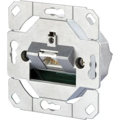 METZ CONNECT Anschlussdose TN E-DATC6-1Up0 | Cat.6 RJ45 1 Port | geschirmt | LSA | Unterputz | schräger Auslass