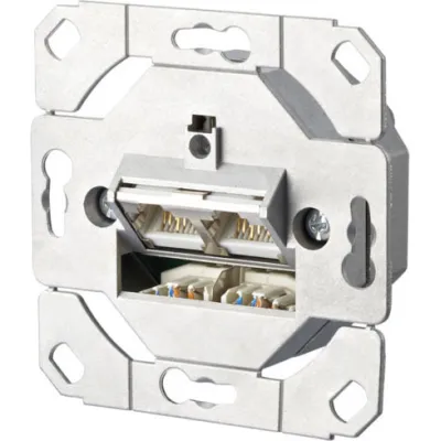 Metz Connect Anschlussdose TN E-DATC6-2Up0 | Cat.6 | 2x RJ45 | LSA Anschluss | geschirmt | Unterputz | GHMT zertifiziert