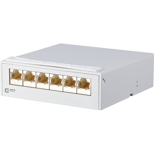 Bild: METZ CONN. AP-Verteiler 6Port 6xRJ45, lgr, Cat.5 130862-06-E
