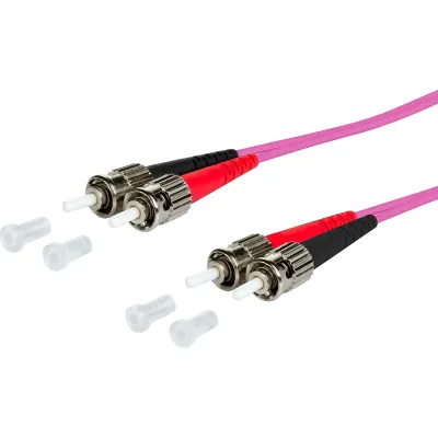 Metz Connect Patchkabel 151S1AOAO20E | LWL Duplex ST/ST | OM4 50/125 Multimode | 2m | LSHF | violett