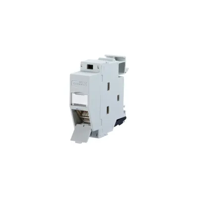 Metz Connect Hutschienenmodul TN C6Amod-REG-270 | 1x RJ45 Cat.6A | PoE+/10GBit | TH35 | Kunststoff | Staubschutzklappe