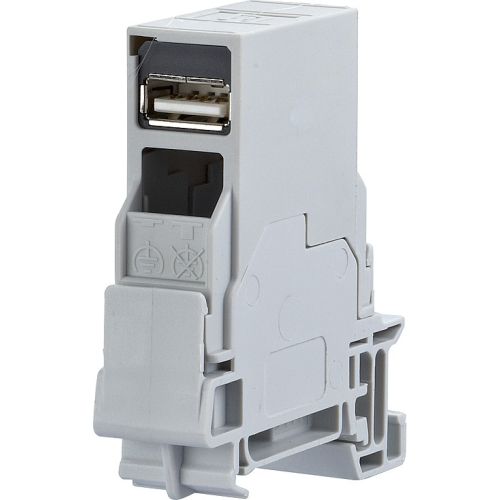 Bild: METZ CONN. Hutschienenmodul USB A coupler 1401U06113-KE