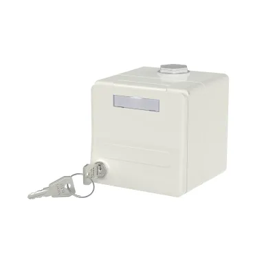METZ CONNECT Modul-Aufputzgehäuse 2-fach | IP44 Spritzwasserschutz | abschließbar | Klappdeckel | RAL 9010 Weiß