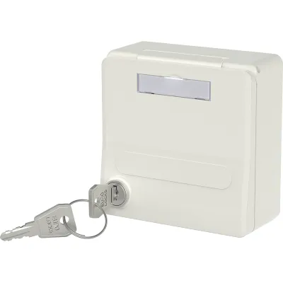 METZ CONNECT Modul-Unterputzgehäuse 1309471002-I | 2 Port MC-Modul | abschließbar | IP44 | RAL9010 weiß