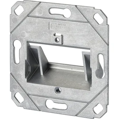 METZ CONNECT Keystone Anschlussdose 130B20D21200KE | Unterputz 2 Port | schräg | Kanaleinbau | Staubschutz | RAL9010