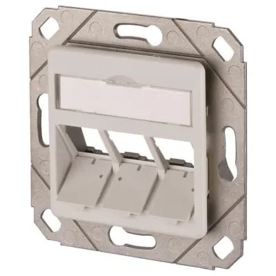 METZ CONNECT Keystone Anschlussdose 130B20D31102KE | 3 Port | Unterputz & Kanaleinbau | schräg | Staubschutz | weiß