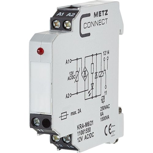 Bild: METZ CONN. Koppelbaustein 1W KRA-M6/21 12AC/DC