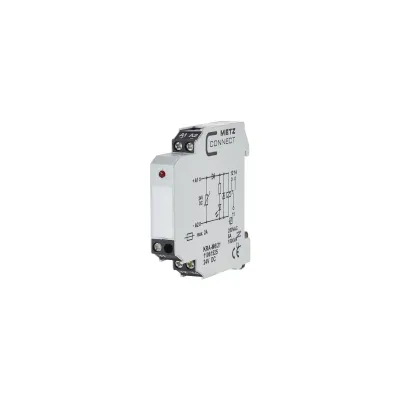 METZ CONNECT Koppelbaustein KRA-M6/21 11061525 | 1 Wechsler 24V DC | Schraubanschluss | LED | IP20 | 11,2x60x60mm