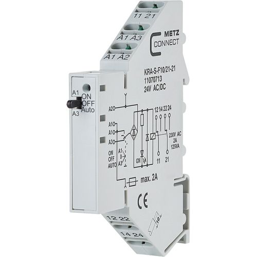 Bild: METZ CONN. Koppelbaustein 24AC/DC KRA-S-F10/21-21 2W