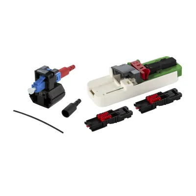 METZ CONNECT LWL-Stecker 1509QAJO002C-E | LC Singlemode OS2 | feldkonfektionierbar | Keramik | Blau | Set 20 Stück