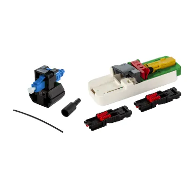 METZ CONNECT LWL-Stecker 1509QAJO002C-E | LC Singlemode OS2 | feldkonfektionierbar | Keramik | Blau | Set 20 Stück