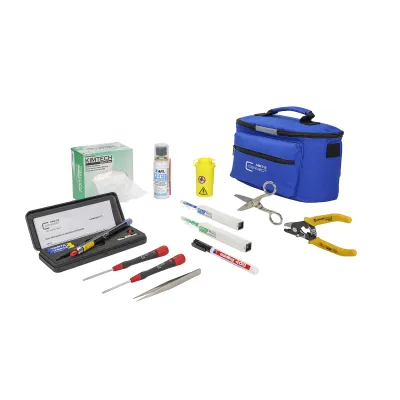 METZ CONNECT LWL-Werkzeugtasche 150800200-E | Glasfaser Set | FTTH | Absetzzange | Rotlichtquelle