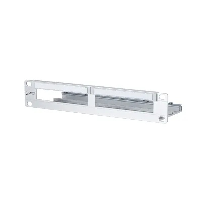 METZ CONNECT Modulträger 854568-E | 10 Zoll 1HE | für 2x 6fach-Modul | Aluminium silber | Beschriftungsfenster