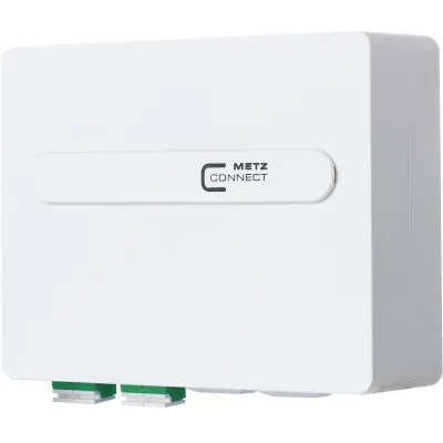 METZ CONNECT LWL-Anschlussdose 1501107G02HC | 2x LC-Duplex APC OS2 | OpDAT ADT VIK | Aufputz/Unterputz | RAL 9010 Weiß