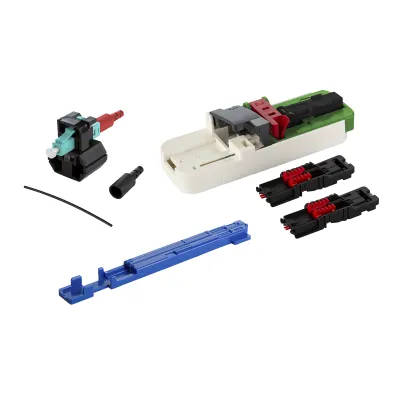 METZ CONNECT LWL-Stecker 1509MAJO002C-E | LC Multimode OM4 | Steckerbausatz | Keramik | Klemmtechnik | türkis