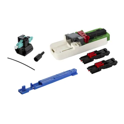 METZ CONNECT LWL-Stecker 1509MAJO002C-E | LC Multimode OM4 | Steckerbausatz | Keramik | Klemmtechnik | türkis