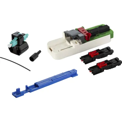 METZ CONNECT LWL-Stecker 1509MAJO002C-E | LC Multimode OM4 | Steckerbausatz | Keramik | Klemmtechnik | türkis