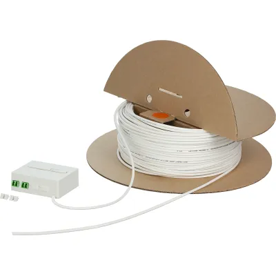 METZ CONNECT Glasfaser Wohnungsübergabepunkt 4x LC/APC | OS2 Singlemode | 30m Kabel | Aufputz/Unterputz | weiß