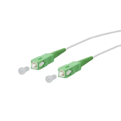 METZ CONNECT LWL-Patchkabel 151P7EAEA10E | SC APC/SC APC OS2 Simplex | Singlemode | 1m | halogenfrei | weiß