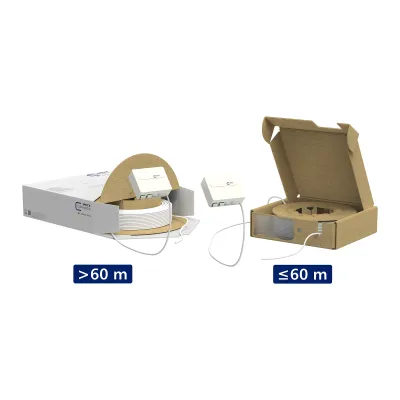METZ CONNECT Glasfaser Anschlussdose 150C029HK0030E | OpDAT VADT splice | 2xLC APC OS2 | 30m | Aufputz/Unterputz | weiß