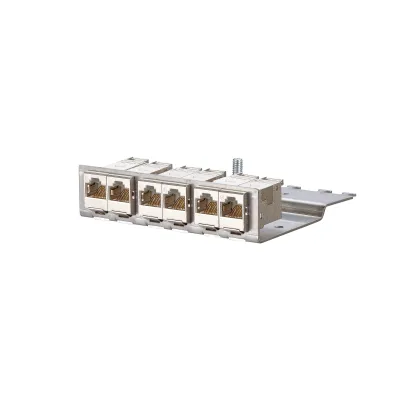 METZ CONNECT Patchpanel 130922-03-E | 6 Port RJ45 Cat.6A | 1HE | geschirmt | IDC Schneidklemme | Silber