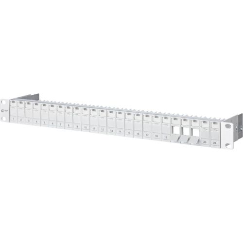 Bild: METZ CONN. Patchfeld modul 24Port 1HE RAL TN MPP24-7035-leer