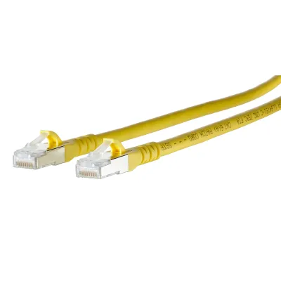 METZ CONNECT Patchkabel 1308455077-E | Cat.6A S/FTP | RJ45 2x Stecker | 5m | 10 Gbit Ethernet | AWG26 | gelb
