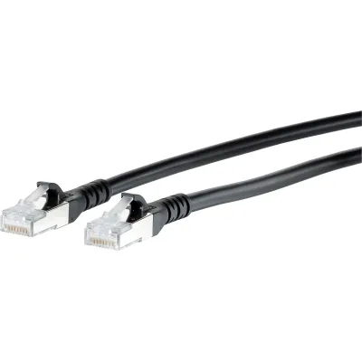 METZ CONNECT Patchkabel 130845A000-E | Cat.6A S/FTP | RJ45 1:1 | 10m | AWG26 | schwarz