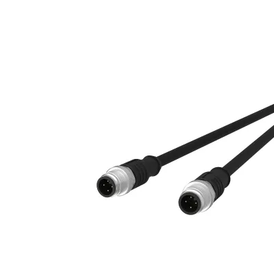 METZ CONNECT Sensor-Aktorleitung 142MCA11010 | M12 Stecker gerade | 4-polig | 1m | PUR | halogenfrei | schwarz