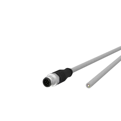 METZ CONNECT Sensor-Aktorleitung 142MNA10010 M12 8-polig | 1m | gerade | Stecker/Male auf Leitungsende | geschirmt