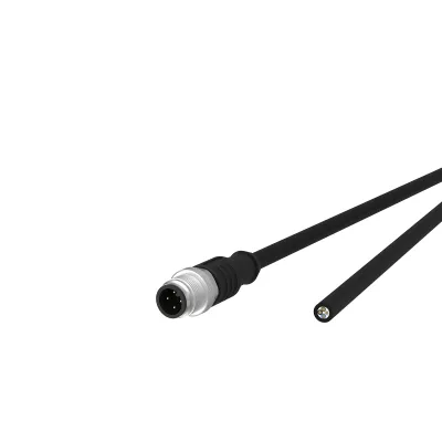 METZ CONNECT Sensor-Aktorleitung 142MCA10100 | M12 Stecker A-kodiert | 4-polig | 10m | PUR Kabel | schwarz