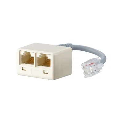 METZ CONNECT UAE-Adapter 130608480101-E | RJ45 Stecker auf 2x RJ45 Buchse | ISDN Splitter | 8(8) auf 2x 8(4) | 0,1 m